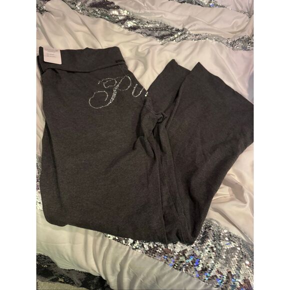 VS PINK bling heritage logo on butt flare yoga leggings pants xxl/2xl NwT - Picture 5 of 10